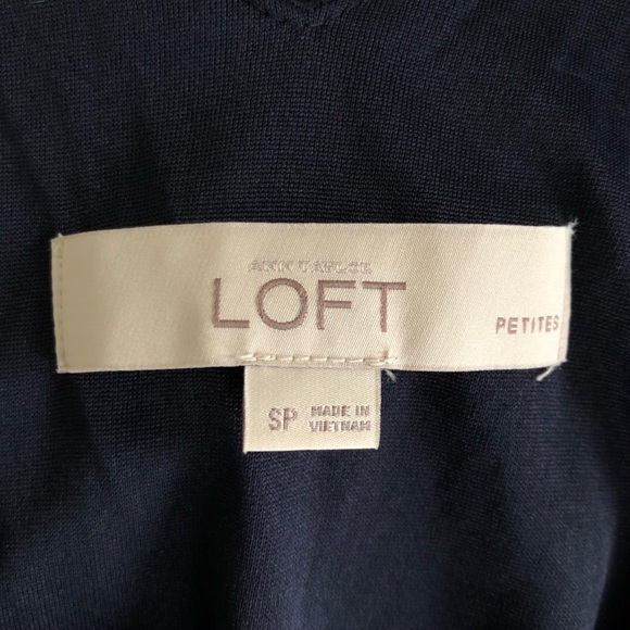 LOFT Striped Duet Dress - Navy - Picture 6 of 8